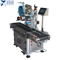 Machine d'étiquetage automatique de précision à grande vitesse NY-817 pour bouteilles, boîtes en aluminium, plateaux et surfaces planes avec imprimante de date PLC