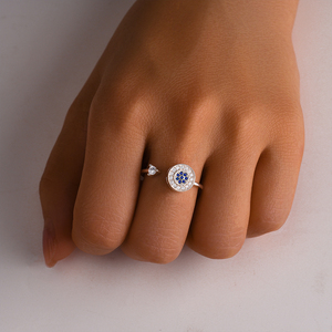 CANNER Rotatable Stress Relief <b>Ring</b> Jewelry Zircon Spinner Eyes Star Flower Moon Rotating Open <b>Fidget</b> <b>Rings</b> for <b>Anxiety</b> - Product Image 3