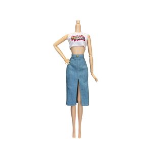 Nouveauté, ensemble de vêtements en cuir de 30 <span class=keywords><strong>cm</strong></span> (11,5-12 pouces), veste, t-shirt, pantalon, jupe pour poupée 1/6 - Product Image 5
