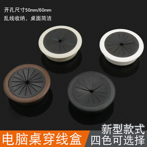 Round Cable Hole Cover Dustproof ABS Plastic Non Slip For Office <b>Desk</b> <b>Computer</b> <b>Desk</b> Wire Management Accessory - Product Image 3