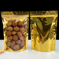 Sachet Doypack Lebei à fermeture éclair dorée transparente d'un côté, refermable, pour l'emballage et le stockage d'aliments secs, longanes et raisins secs