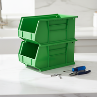 Organiseur de bacs inclinables empilables, bacs de rangement modulaires en plastique à fixation murale pour usage industriel, entrepôt, bureau