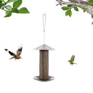 Grensoverschrijdende nieuwe hangende metalen automatische voederbak voor vogels, ronde vorm, alle seizoenen, op maat gemaakt voor tuinmodel A8725 - Product Image 1