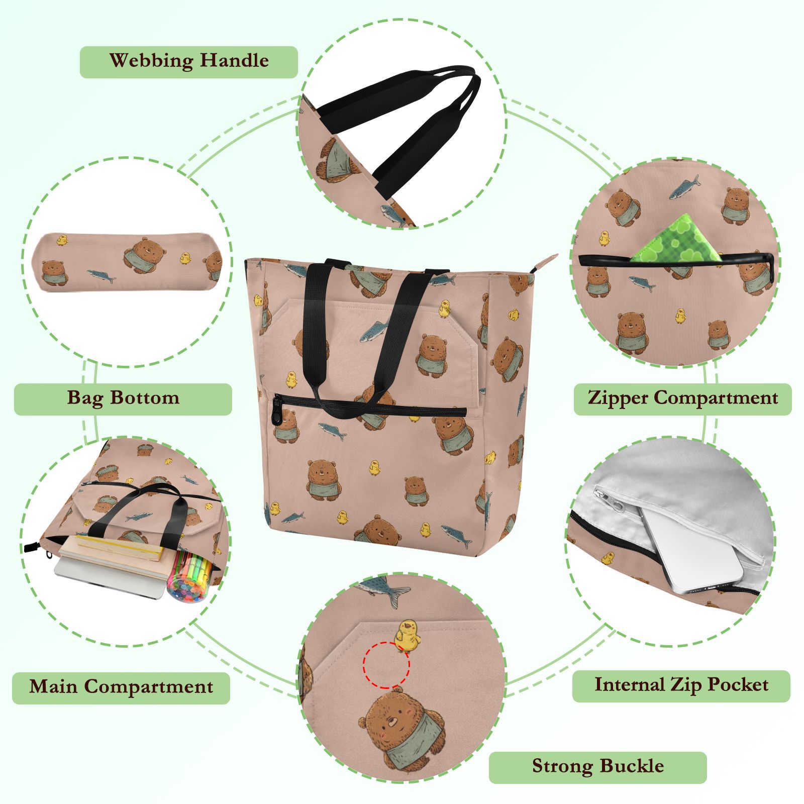 Bolso tote de lona - color 1