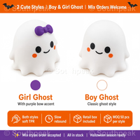 Southpeak Toy Squishy Fantôme d'Halloween en TPR souple à rebond lent, Kawaii, anti-stress, vente en gros, boîte cadeau incluse, 2 styles