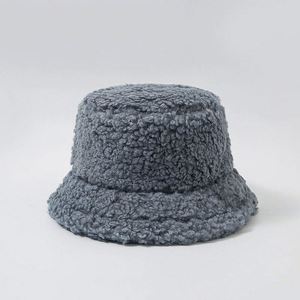 Wholesale Trendy 8 Solid Colour Plain Fur Fisherman Furry Bucket <b>Hat</b> <b>for</b> Female Women Lady Fall Winter Outdoor Casual Warm Dress - Product Image 6