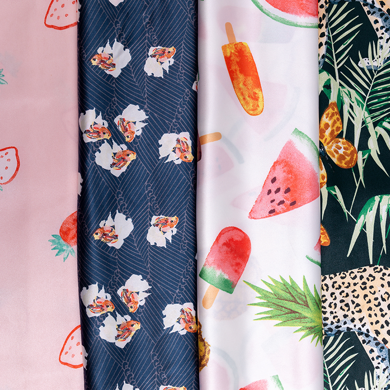 Индивидуальная дизайнерская атласная пижамная ткань, текстильные ткани на складе