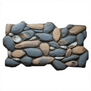 Pu Fortress Big Slab Crushed Limestone Like Cultural Exterior Wall Bricks for Outdoor Courtyard Landscaping <strong>Cobblestone</strong> - Product Image 1