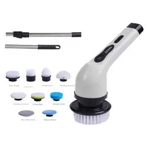 Wholesale 9-in-1 Electric Cleaning Brush Bathroom Extension Handle Spin Scrubber Cordless Cleaning Brushes