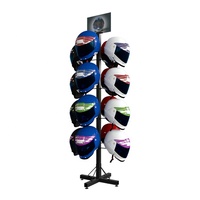 Présentoir en métal personnalisé pour magasin de détail Bonnet d'hiver Casque de football Vélo Équipement de moto Noël Cowboy Corde Chapeau Stand