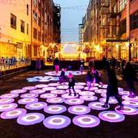 Tragbare runde Tanzflächen Farbwechsel Interaktive Touch-LED-Bühnen beleuchtung