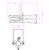 Projecteur LED RGBALC 400W 1800K-8500K pour studio, projecteur de surface profilé Gobo 18 ° -36 ° /25 ° -50 °   Projecteur de scène Zoom Ellipsoida