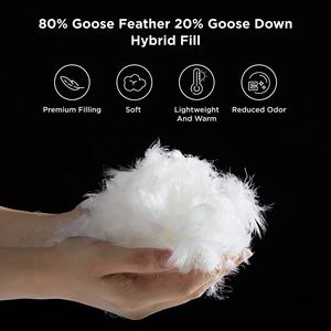 Couette en plumes de <span class=keywords><strong>duvet</strong></span> d'oie hongroise Queen Size 280TC housse en pur coton avec certification RDS et certification <span class=keywords><strong>Nomite</strong></span> - Product Image 6