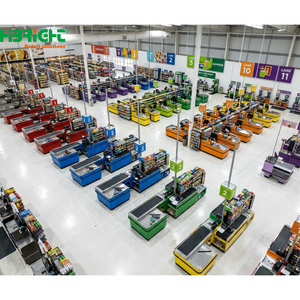 Comptoir de caisse multifonctionnel pour supermarché, terminal de point de vente, bureau de caisse, table de paiement en libre-service pour magasin - Product Image 3