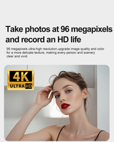 Kamera Digital 4K Anti guncangan untuk fotografi dan Video, kamera Vlog ringkas 48MP layar lipat Zoom 16X dengan lampu kilat