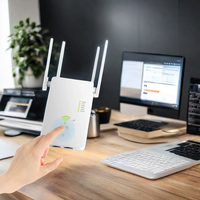 Extensor WiFi Inalámbrico AC1200 5G Router AP Repetidor de Doble Banda Amplificador de Señal 802.11AC de Largo Alcance Punto de Acceso Wi-Fi de 1200Mbps