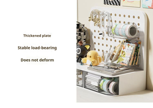 Multi-Functional Eco-Friendly Standing Desk Pegboard Organizer Combination Kit Storage <strong>Bins</strong> Hooks Shelves Drawers Office Use - Product Image 3