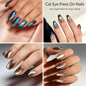 Ongles à presser carrés effilés scintillants effet esthétique de salon, <span class=keywords><strong>invisibles</strong></span>, sans couture, en ABS de qualité supérieure - Product Image 5