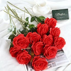 Rosa Artificial de Seda de Alta Calidad, Tallo Único para Decoración de Bodas y Hogar, Suave al Tacto, Realista - Product Image 6