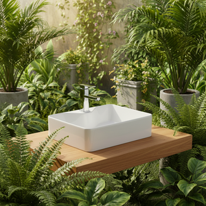 Lavabo de Cerámica <span class=keywords><strong>Cuadrado</strong></span> Moderno para Baño, para Uso en Hoteles y Almacenes, Fácil de Limpiar, Artículos Sanitarios - Product Image 4