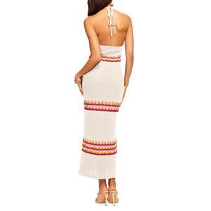 Robe crayon moulante sans manches pour femme, haute qualité, été 2023, écologique, tissée, motif uni, style streetwear naturel - Product Image 2