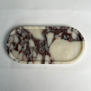 Bandeja Ovalada de Mármol para Baño de Hotel Moderno, Color <span class=keywords><strong>Viola</strong></span>, para Perfume, Diseño Duradero para Villa y Apartamento - Product Image 2