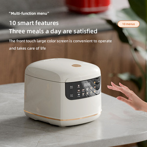Mini olla arrocera eléctrica de 2L con pantalla táctil inteligente para 1-2 personas, uso doméstico, carcasa cuadrada de plástico - Product Image 1