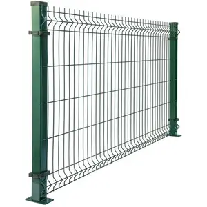 PVC Vinyl coated welded wire mesh fence 3D home use garden fence