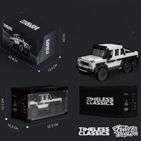 PB PB8811 Coche de Carreras Todoterreno Gris, Modelo de Contenedor, Ladrillos de Construcción Educativos DIY, Material ABS, Escala 1:32, Set de Bloques de Construcción