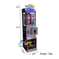 Monnayeur pour borne d'arcade avec lecteur de tickets métallique et lumière clignotante pour usage intérieur