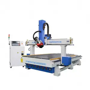 atc woodworking machinery 3d 4 axis rotate swing spindle cnc router for engraving