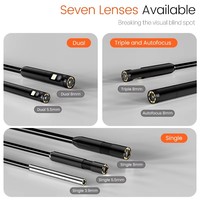 Caméra endoscopique portable T52 avec écran 5 pouces, objectif 8 mm, 1080P, étanche, caméra de visée 5 m, caméra d'inspection de pipeline CVC
