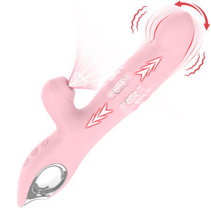 2-in-1 Wand G-Punkt-Massagegerät Masturbator Klitoris-Stimulator Vibrator USB-Aufladbar Wasserdicht Saugfähig Peristaltische Vibrationen - Product Image 2