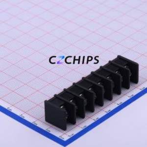 DBT30C-7.62-8P-BK-P Barrier Terminal Block Through hole Component (THT),P=7.62mm Connector Two Sides 7.62mm 1x8P Straight Pin - Product Image 2