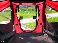 Remorque de vélo pour chien 2-en-1, poussette pour animaux de compagnie, remorque de vélo avec suspension à ressorts, pliable, rangement, tissu Oxford, cadre en acier