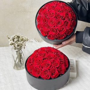 ถังดอกกุหลาบสีแดงที่เก็บรักษาไว้แบบโรแมนติกพร้อมกล่องของขวัญของขวัญของขวัญของขวัญกุหลาบตลอดกาลของขวัญสำหรับวันครบรอบวันวาเลนไทน์วันเกิดและวันแม่ - Product Image 2