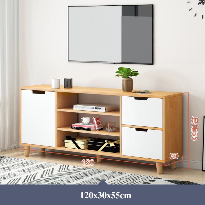 Two drawers for one door Nordic maple + warm white