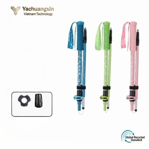 Bastón telescópico para niños, bastón plegable de 32cm para senderismo con correa de transporte, colores azul, verde y rosa - Product Image 3