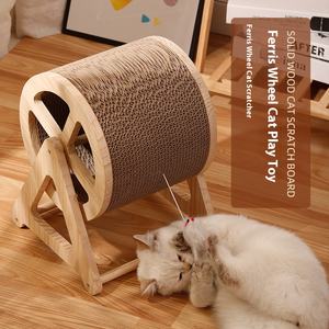 Venta al por mayor noria PetToy CatScratcher resistente al desgaste sin pelusa giratorio CatTree Claw Grinding StandTop Choice para PetStores - Product Image 3