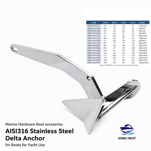 อุปกรณ์เรือยอชท์ไฮโดรใหม่ อะไหล่เรือ ชุดสมอ DALTA ซีรีส์ 316 สแตนเลสสตีล - Product Image 5