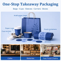 Sac en kraft blanc écologique recyclé Allwin Packfactory pour emballage à emporter de café et de cadeaux