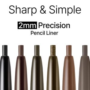 Eyeliner a Matita Clio Sharp So Simple Impermeabile Nero Punta di Precisione 2mm Lunga Durata Resistente alle Sbavature - Product Image 2