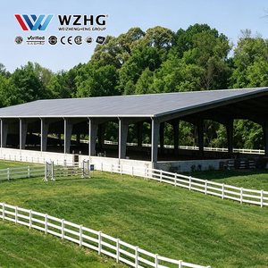Structure de bâtiment d'arène équestre préfabriquée en acier avec une conception à portée libre pour l'équitation et l'entraînement professionnels - Product Image 1