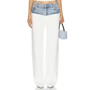 Nuevo Conjunto de Mezclilla para Mujer: Top Corto sin Tirantes con Escote Sexy y Jeans de Pierna Ancha de Talle Alto con Lavado Ácido - Product Image 6