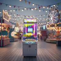 Machine de jeu à poussoir à pièces mini format, modèle usine, avec kit de poussoir et changeur de billets et de tickets
