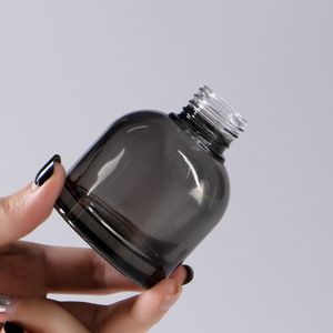 Wholesale 100ml Brown Round Flameless Aroma <strong>Bottle</strong> Fashion Rattan <strong>Diffuser</strong> <strong>Bottle</strong> for Household Incense Smoked Glass <strong>Bottles</strong> - Product Image 4