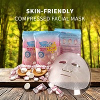 Masques faciaux compressés en gros pour soins personnels et beauté du visage, forte absorption d'eau, 30 % de fibres de cuivre-ammoniac