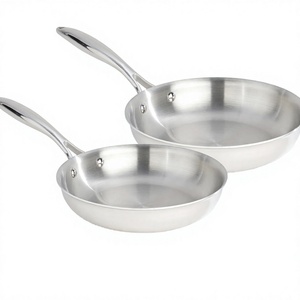 Sartén de Acero Inoxidable SS430 OEM, Juego de Utensilios de Cocina <span class=keywords><strong>con</strong></span> Tapa de Vidrio, Compatible <span class=keywords><strong>con</strong></span> Inducción, para Uso en Cocinas de Hotel - Product Image 4