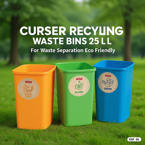 Set di Contenitori per il Riciclaggio Curver da 25 L per la Separazione dei Rifiuti, Ecologici - Product Image 3