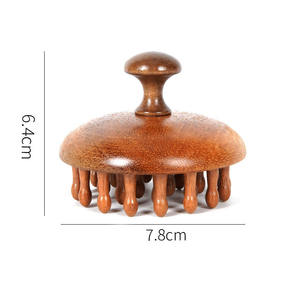 <span class=keywords><strong>2025</strong></span> masajeador de cuero cabelludo de madera de alta calidad peine cabeza cuero cabelludo masajeador corporal Facial para mujer hombres crecimiento del cabello Gua Sha peine de dientes anchos - Product Image 4